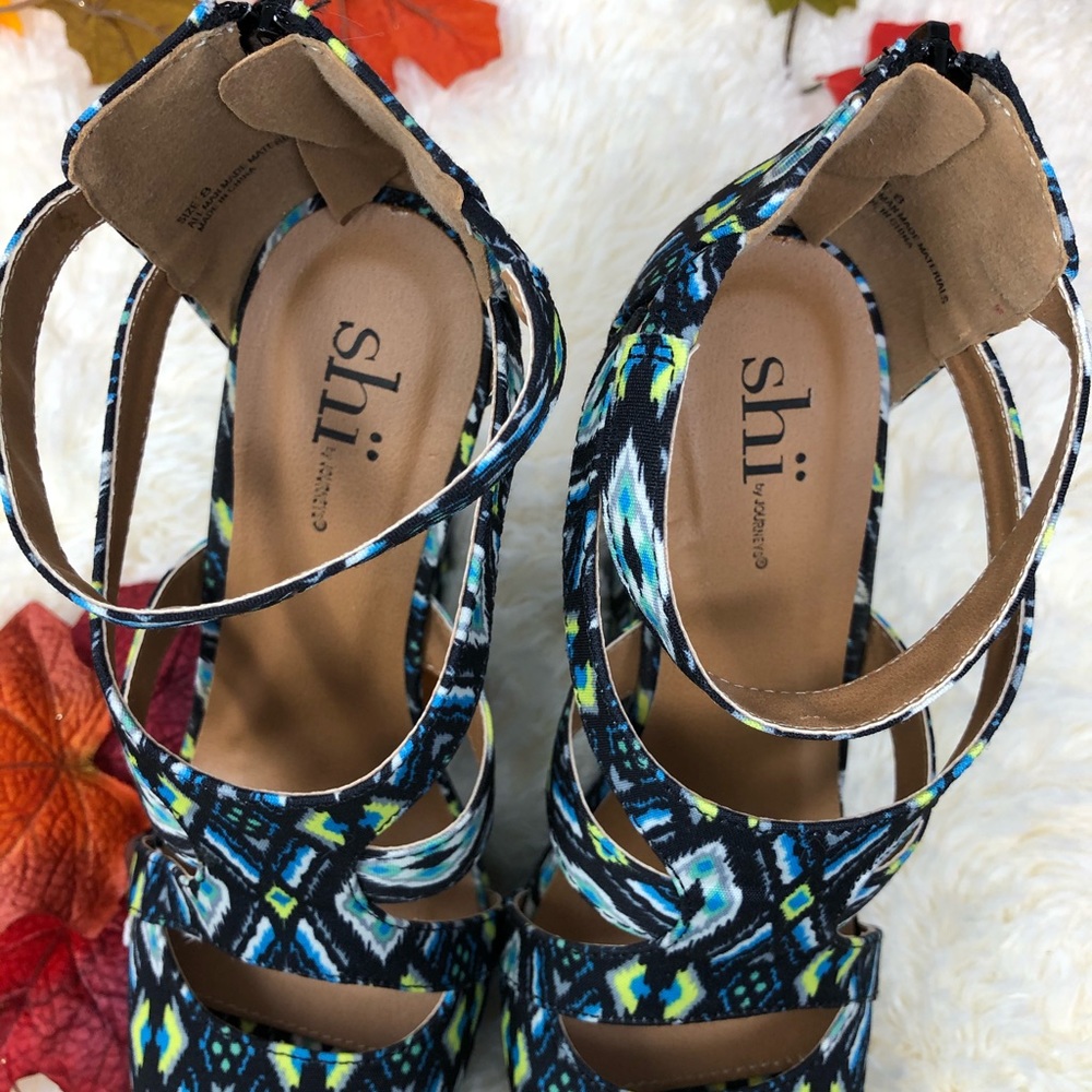 Shi By Journeys Multi Colored Platform Wedges - image 8